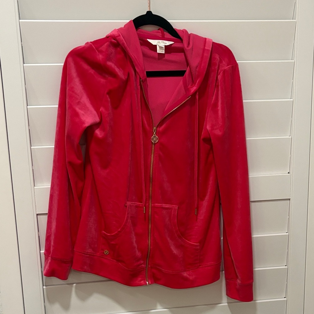 Bright Pink Zip-Up Hoodie